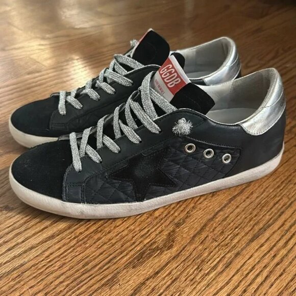 Black Golden Goose Superstars Size 39 - Picture 2 of 5
